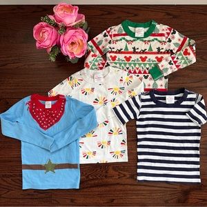 Bundle of 4 Hanna Andersson pajama tops, size 110/5T